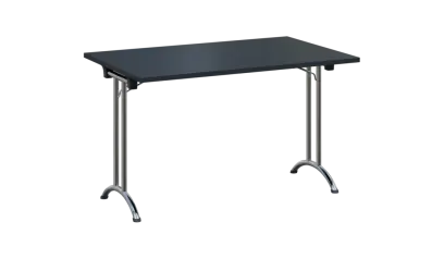 SLC 125 chrom skládací jednací stůl 1250x800, deska 25 mm, podnož chrom, deska antracit